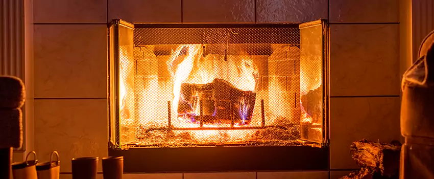 Mendota Hearth Landscape Fireplace Installation in Syosset, New York