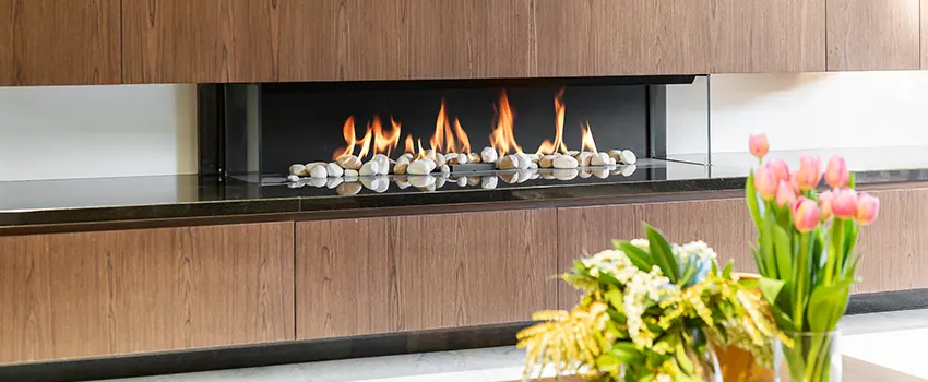 Double-height Fireplace Design Refurbishment in Syosset, New York