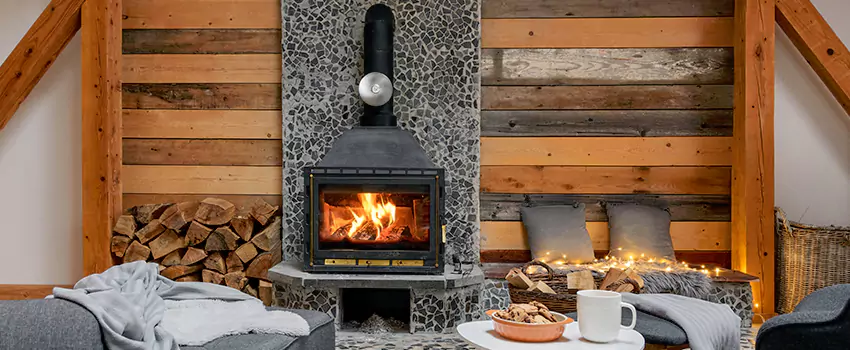 Thelin Hearth Products Direct Vent Gas Stove Fireplace Inspection in Syosset, New York